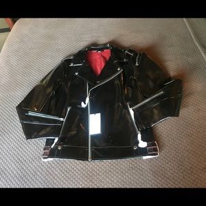 New w/t Zara Biker Jacket mens large 100%polyester